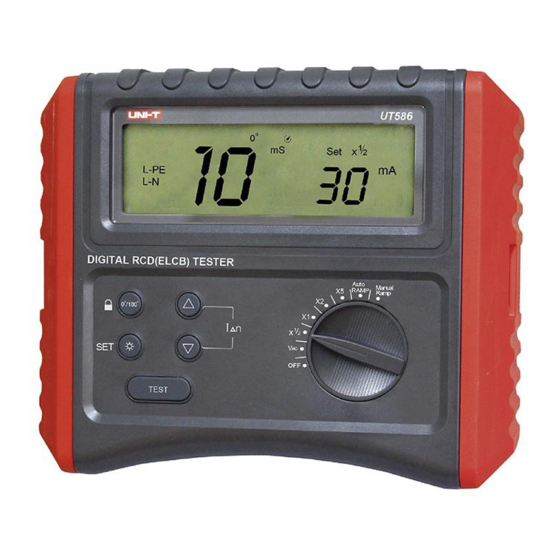 UNI-T UT-586 Operating Manual