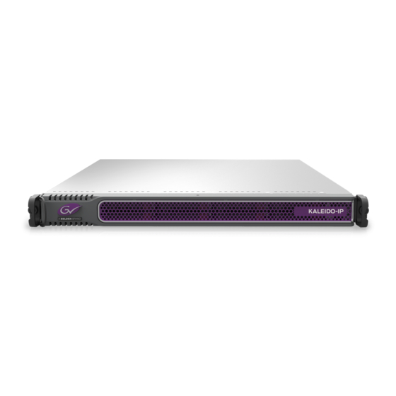 Belden Grass Valley KALEIDO-IP X310 Installation & Service Manual