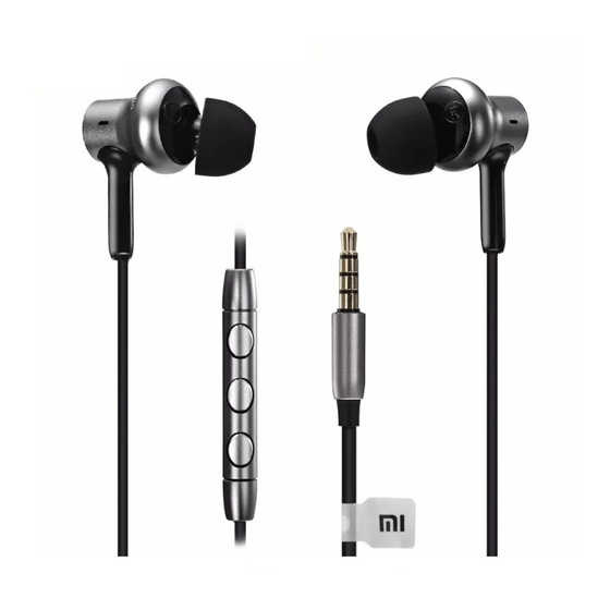 Xiaomi Mi In-Ear Headphones PRO User Manual