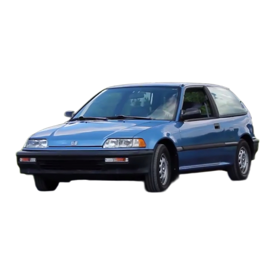Honda 1991 Civic Wagon Online Reference Owner's Manual