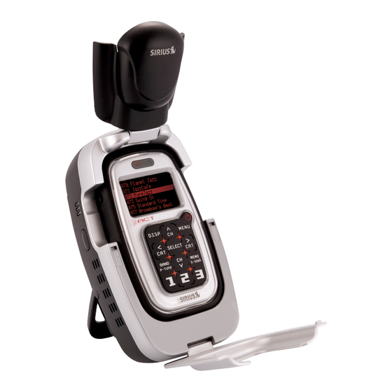 Sirius Satellite Radio Xact XS028 Instruction Manual