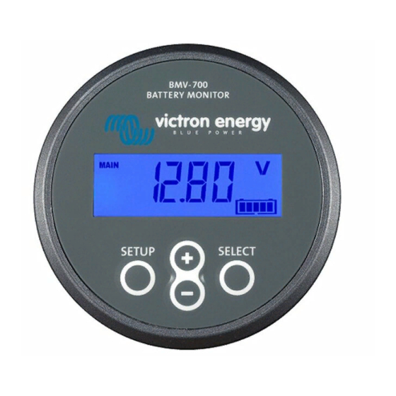 Victron energy BMV 700 Quick Installation Manual