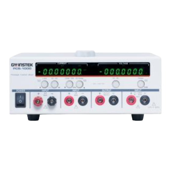 GW Instek PCS-1000I User Manual