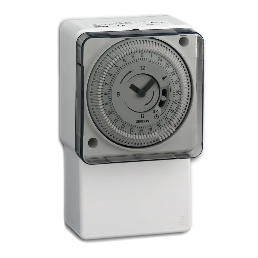 Grasslin IHT/T, GPT/T, GPT/W, IHT/W - Immersion Heater Timer Manual