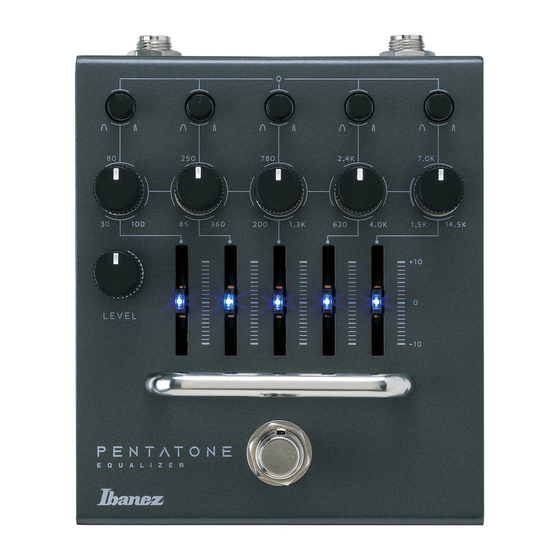 Ibanez PENTATONE EQUALIZER Owner's Manual