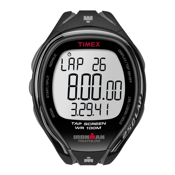 Timex Ironman SLEEK 250-LAP Quick Start Manual