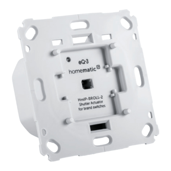 Homematic IP HmIP-BROLL-2 Installation Instructions And Operating Manual