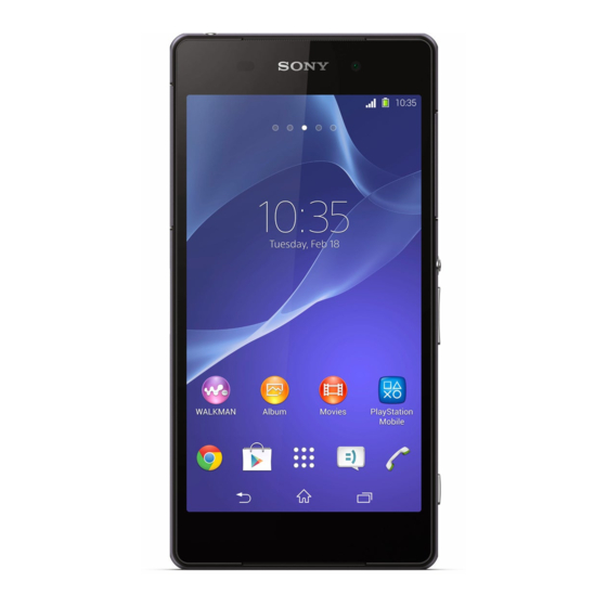 Sony Xperia Z2 Working Instructions