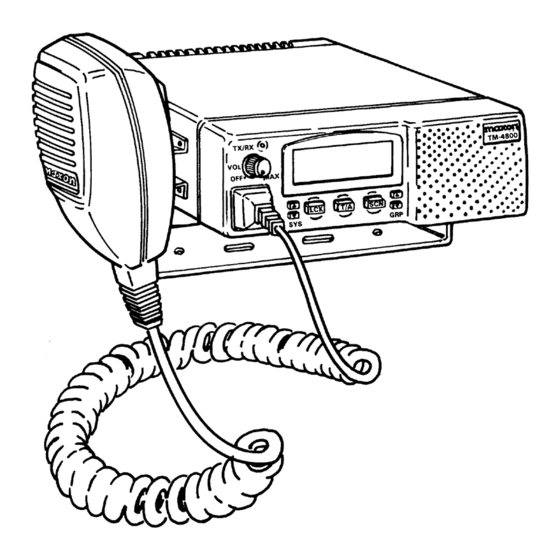 Maxon TM-4800 Operating Instructions Manual