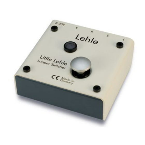 Lehle Little  II Operating Instructions Manual