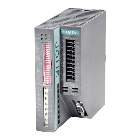 Siemens SITOP DC UPS 6EP1931-2DC21 Considerations For Use