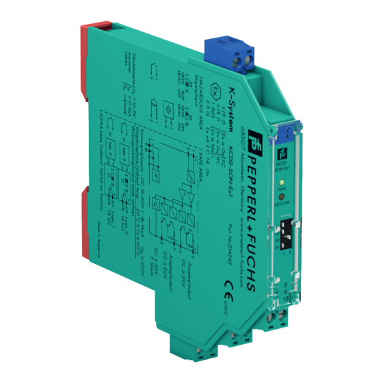 Pepperl+Fuchs KCD2-SON-Ex1 Manual
