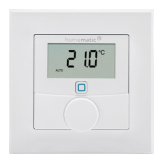 HomeMatic HmIP-WTH-1 Installation And Operating Manual