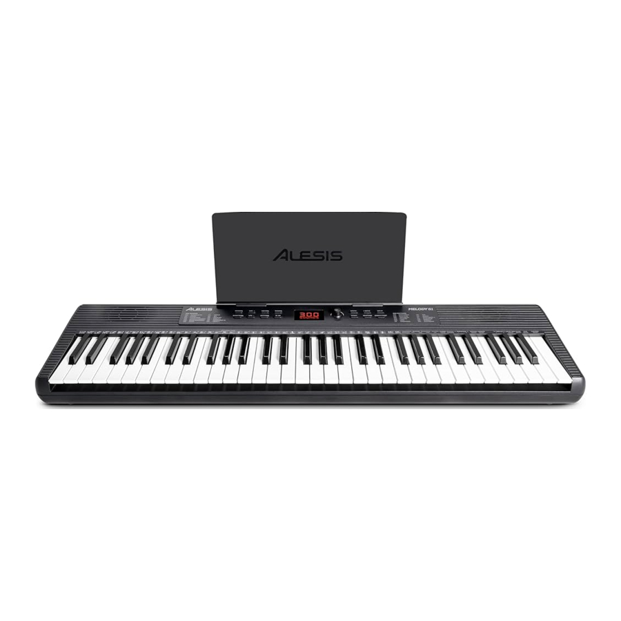 Alesis MELODY 61 / 61 MK 4 Manual