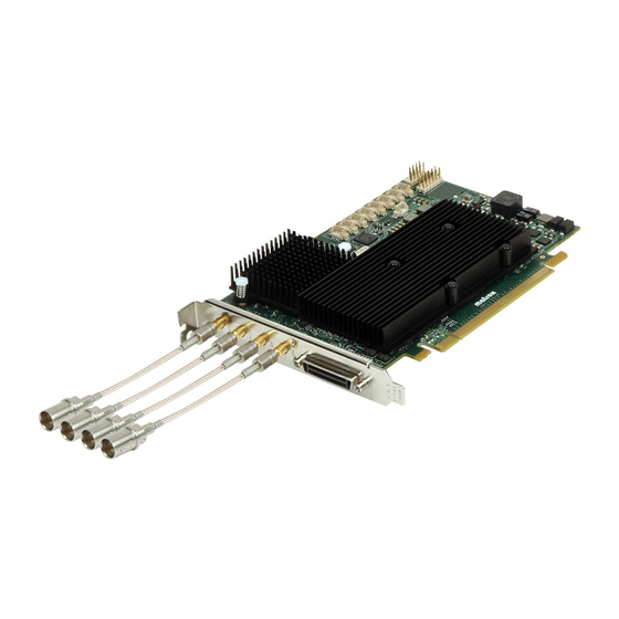 Matrox orion HD Installation And Hardware Manual