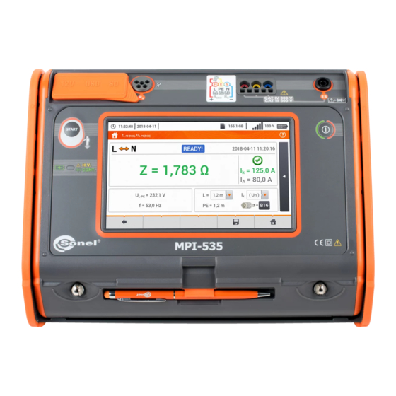 Sonel MPI-535 Brief User Manual