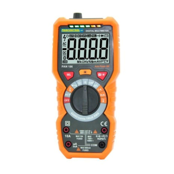 PANCONTROL PAN 186 Manual