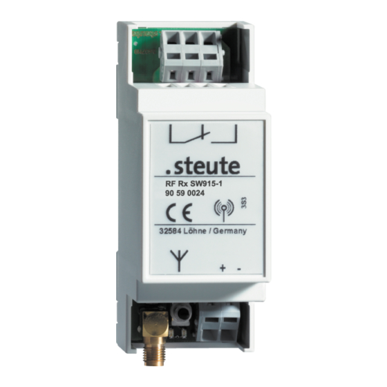 steute RF Rx SW868-1W Mounting And Wiring Instructions