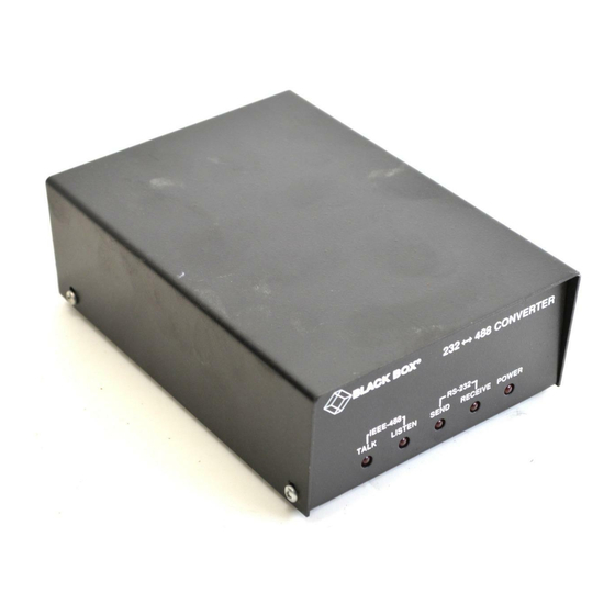 Black Box RS-232 - IEEE 488 Interface Converter User Manual