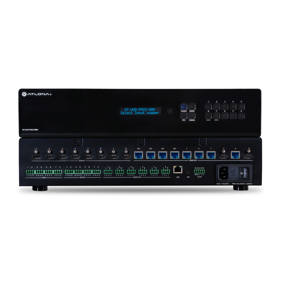 Atlona AT-UHD-PRO3-88M Manual