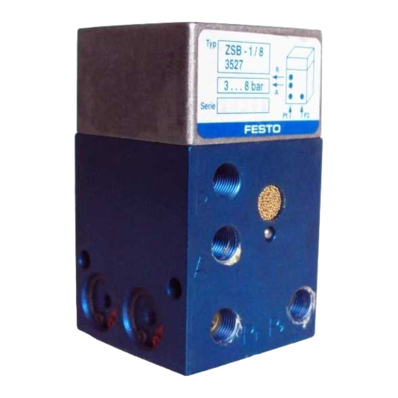 Festo ZSB-1/8 Operating Instructions Manual