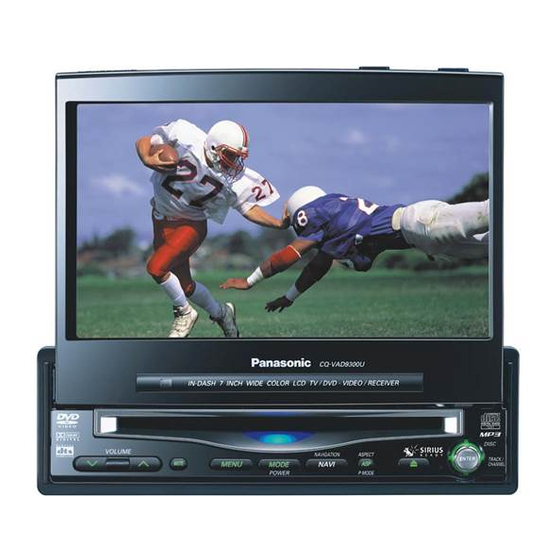 Panasonic CQ-VAD9300U Operating Manual
