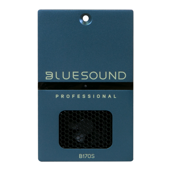 Bluesound Professional B170S Quick Setup Manual