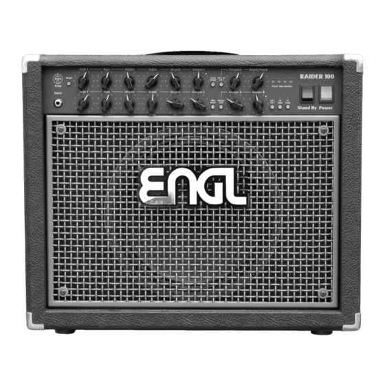 Engl Raider 100 Operating Manual