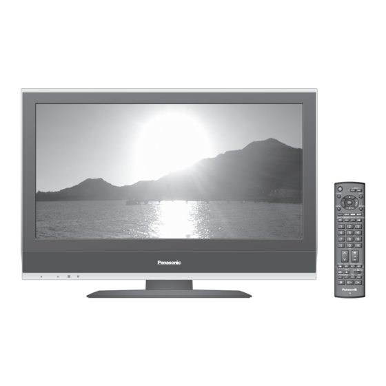 Panasonic Viera TX-26LXD70F Operating Instructions Manual