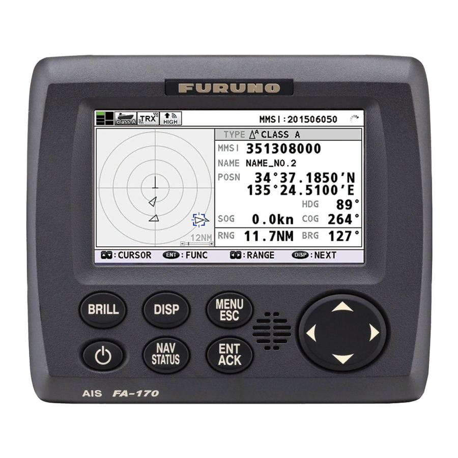 Furuno FA-170 Operator's Manual