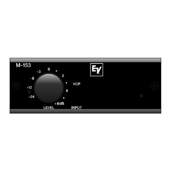 Electro-Voice Precision Series Quick Start Manual