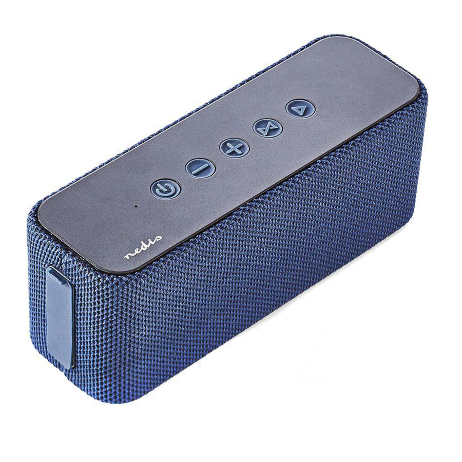 Nedis spbt2002bu/bk, SPBT2003bk/by - Bluetooth Speaker Manual