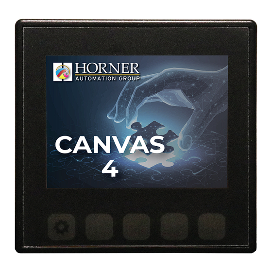 HORNER Canvas 4 HE-CV-035C-00 Manuals