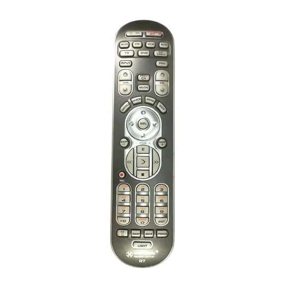 Universal Remote Control R7 Owner's Manual
