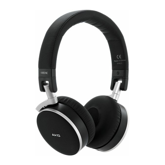 AKG K495 NC Owner's Manual