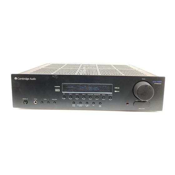 Cambridge Audio 540R v3 Service Manual