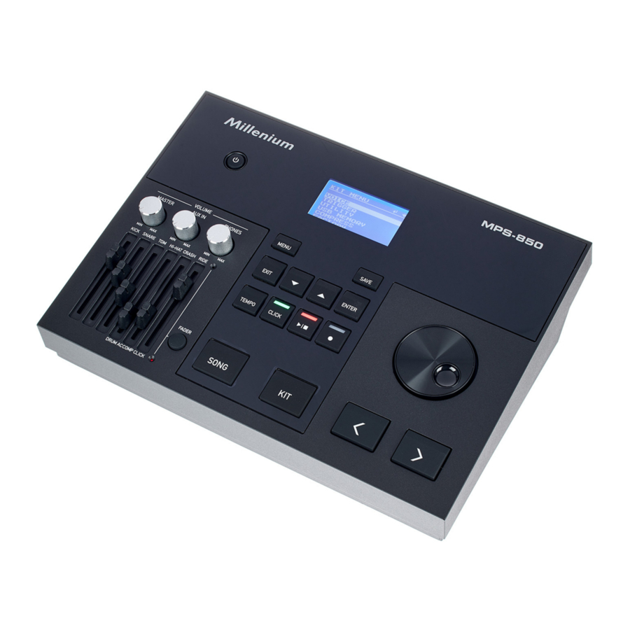 Millenium MPS-850 E-Drum Module Manual