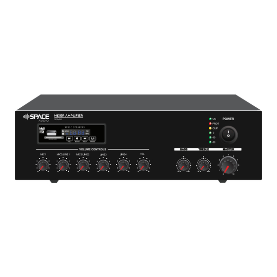 Space Audio SPA-60 Installation And Operation Manual