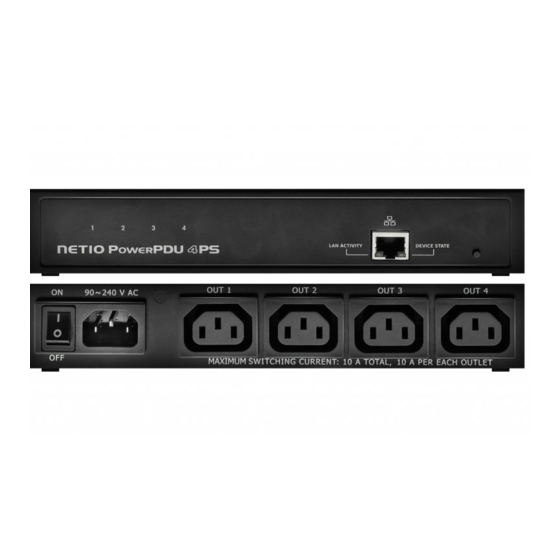 Netio PowerPDU 4PS Quick Installation Manual