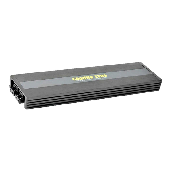 Ground Zero GZCA 20.0SPL-M1 Owner's Manual