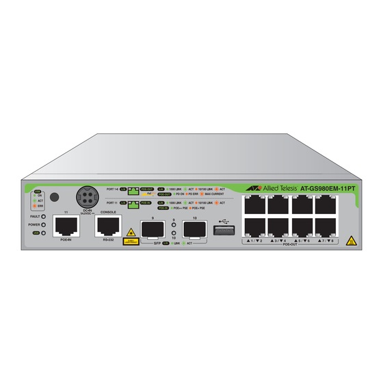 Allied Telesis GS980EM/11PT Installation Manual