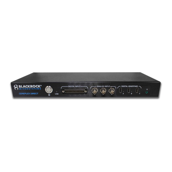 Blackrock Microsystems CerePlex Direct Instructions For Use Manual