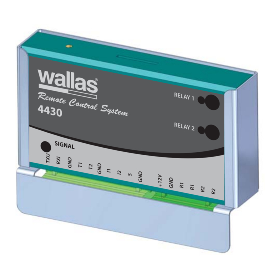 wallas 4430 Installation, Operation And Service Instructions