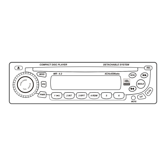 JBL MR-4.2 Operation Manua For Users