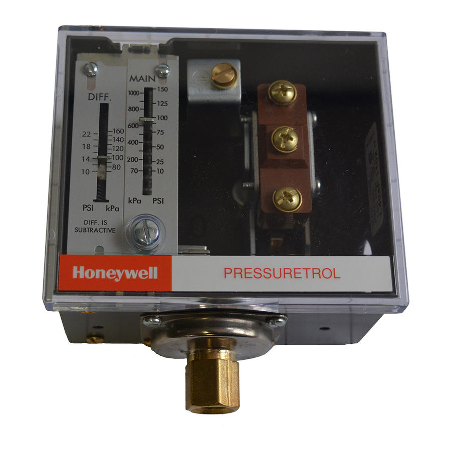 Honeywell PRESSURETROL L404F Product Data