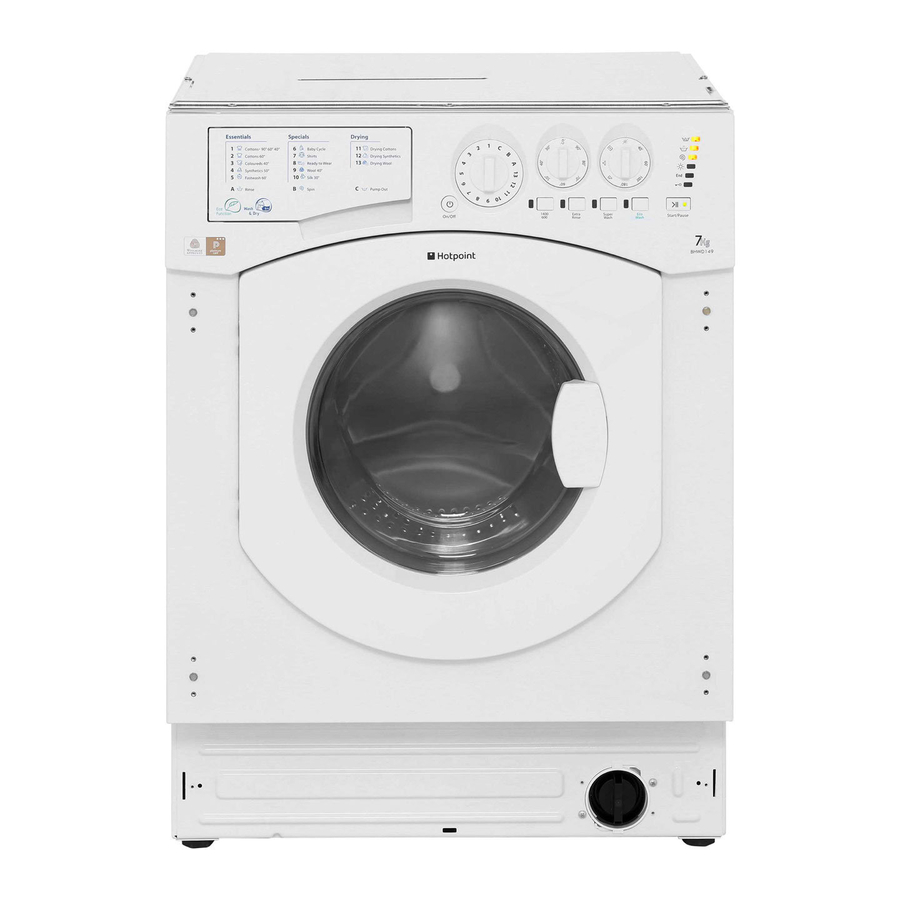 HOTPOINT BHWD 149 INSTRUCTIONS FOR USE MANUAL Pdf Download | ManualsLib