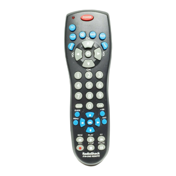 RADIO SHACK REMOTE CONTROL OWNER'S MANUAL Pdf Download ManualsLib