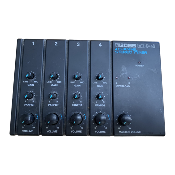 BOSS BX4 INSTRUCTIONS MANUAL Pdf Download ManualsLib