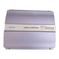 Sony XM-1002HX Service Schematics
