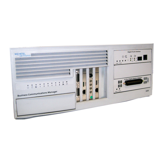 Nortel BCM1000 Installation And Maintenance Manual